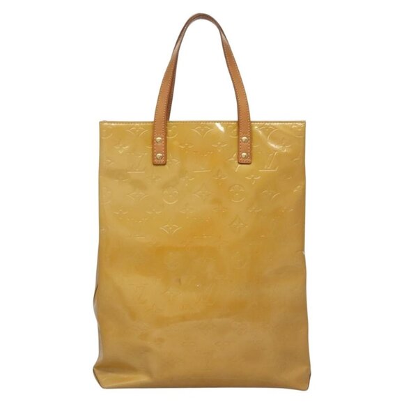 LOUIS VUITTON Monogram Vernis Reade MM Hand Bag Beige - Picture 2 of 16